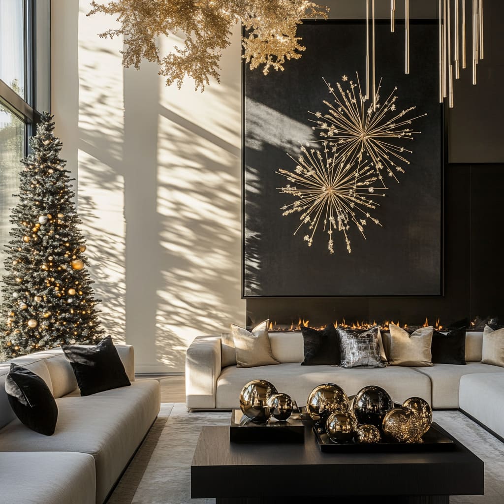 Contemporary Christmas Decor Tips for a Stylish Living Room