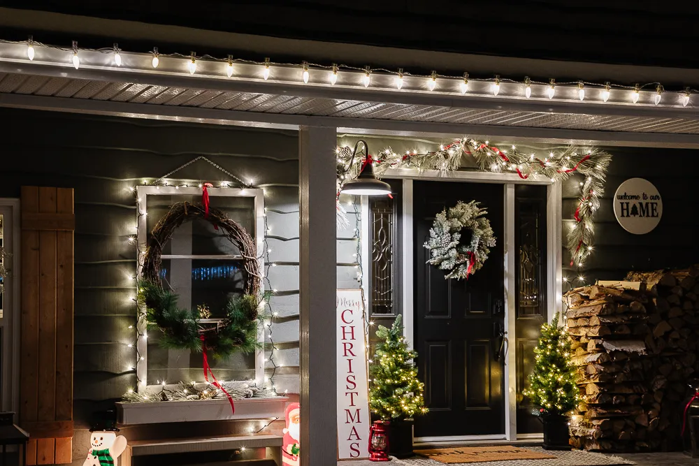 Cozy Christmas Lights at Night - Making it in the Mountains