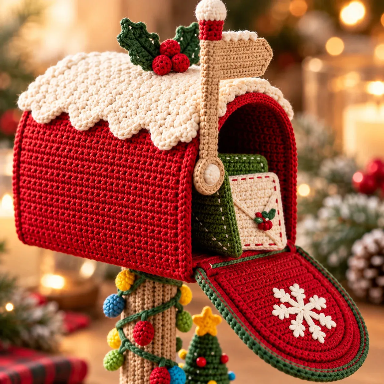 Crochet Christmas Mailbox Pattern - Santa Stop Here Amigurumi –  crochetschool.shop