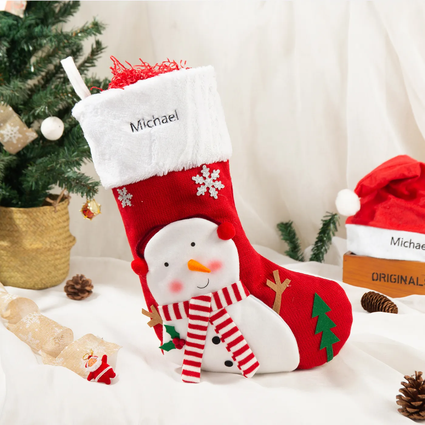 Custom Christmas Needlepoint Stockings Personalized Name Knitting Stockings  Decoration – Jessemade