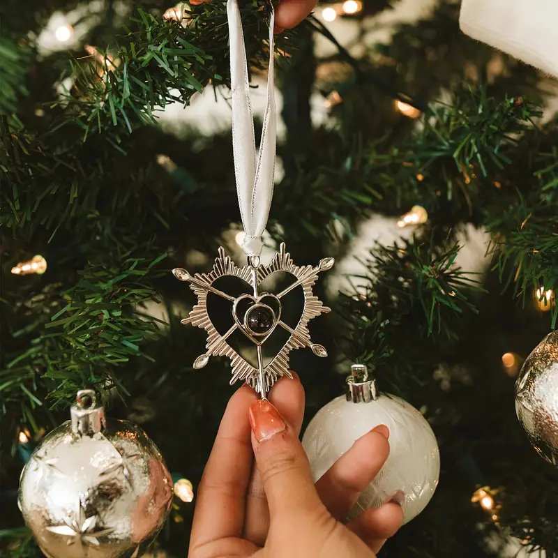 Custom Holiday Ornaments, Personalized Projection Photo Love Pendants,  Commemorative Gifts, Christmas Ornaments, Personalized Gifts
