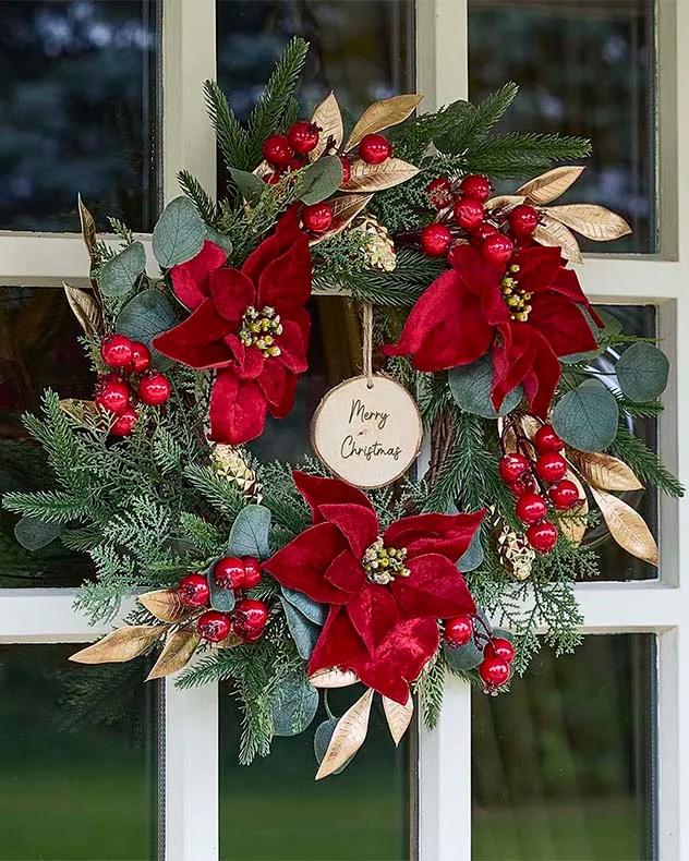 Dibor Personalised Poinsettia Heritage Wreath 2026 Outlet