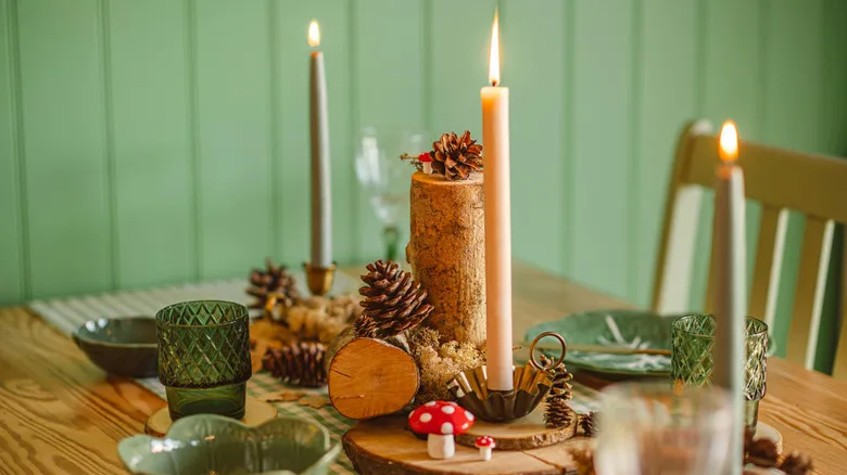 DIY A Stunning Fall Candle Centerpiece Using Dollar Tree Supplies