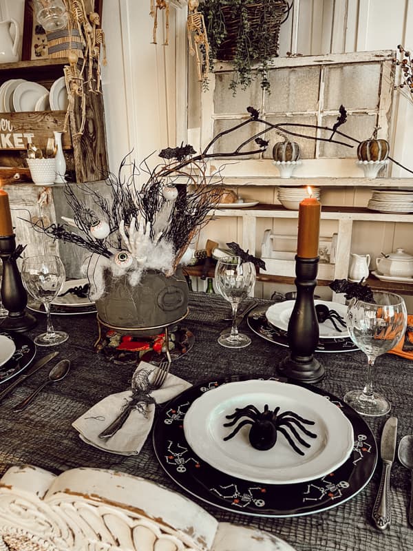 DIY Halloween Centerpiece with Dollar Tree Decor - The Ponds Farmhouse
