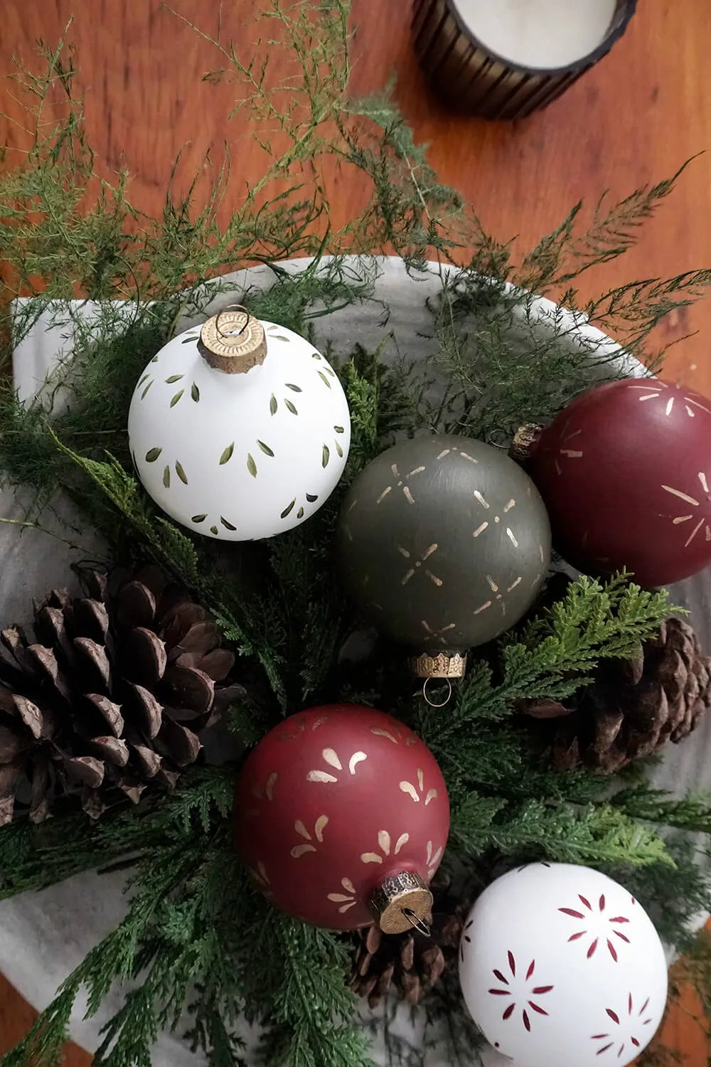 DIY Painted Christmas Ornaments - Mill & Marble