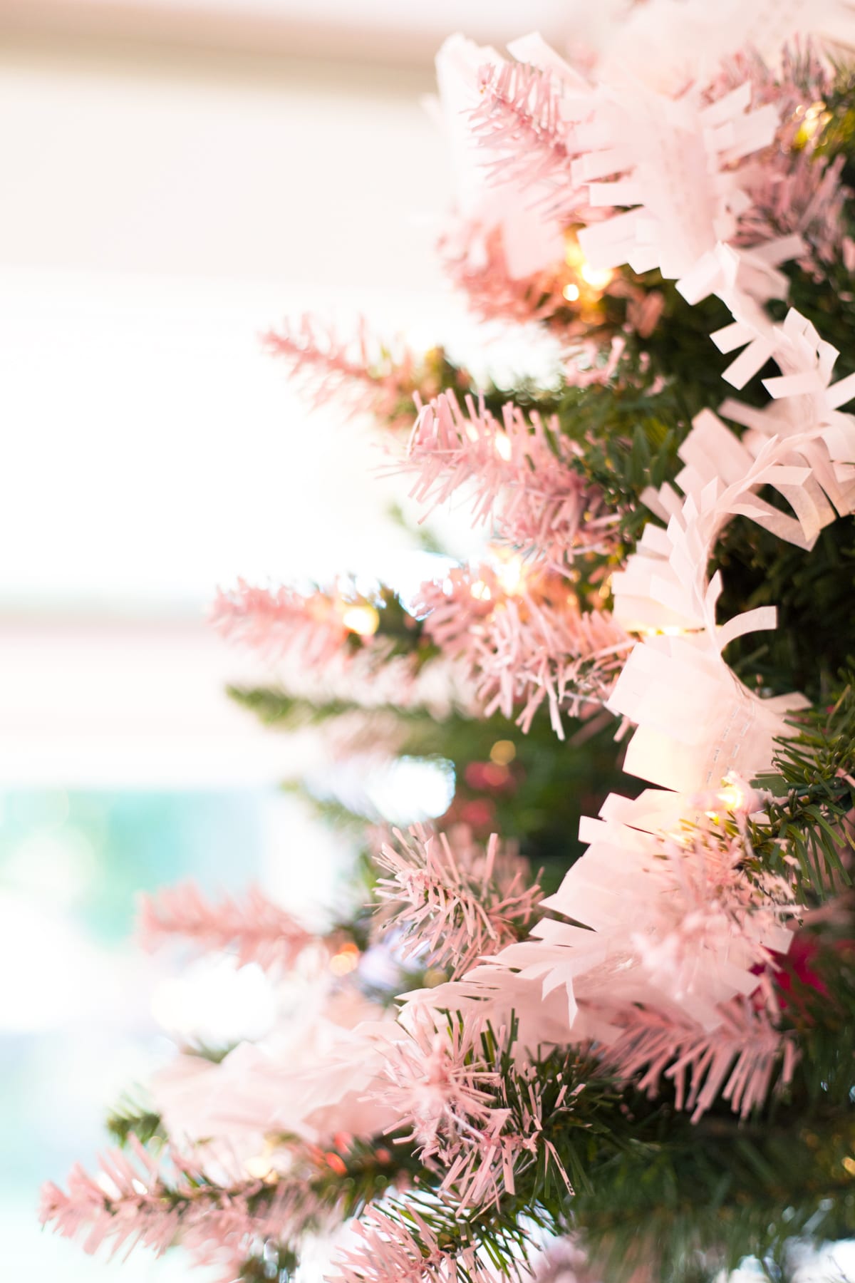 DIY Pink Tipped + Honeycomb Christmas Tree » Lovely Indeed
