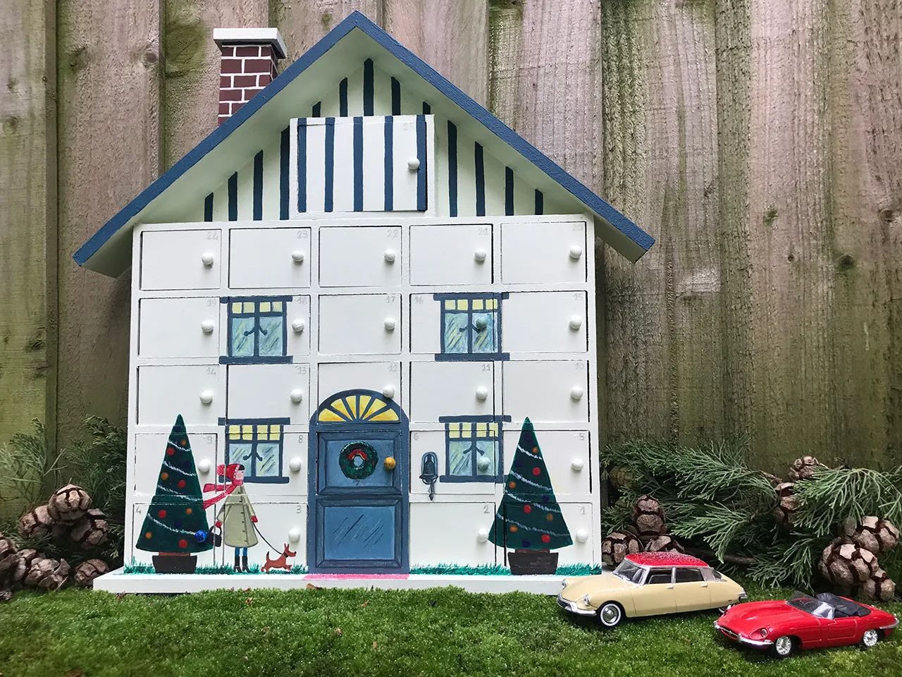 Diy Wood Advent Calendar House How To Decorate A Wooden Advent House  Calendar – Zest And Lavender