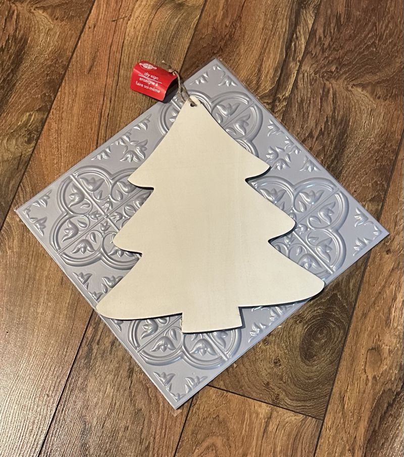 Dollar Tree Wall Tile Spindle Christmas Tree