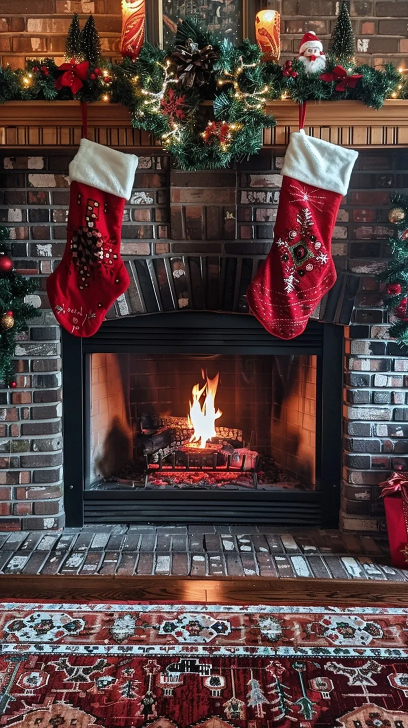 Download Festive Fireplace Decor Image - Christmas, Stockings, Fireplace |  StockCake