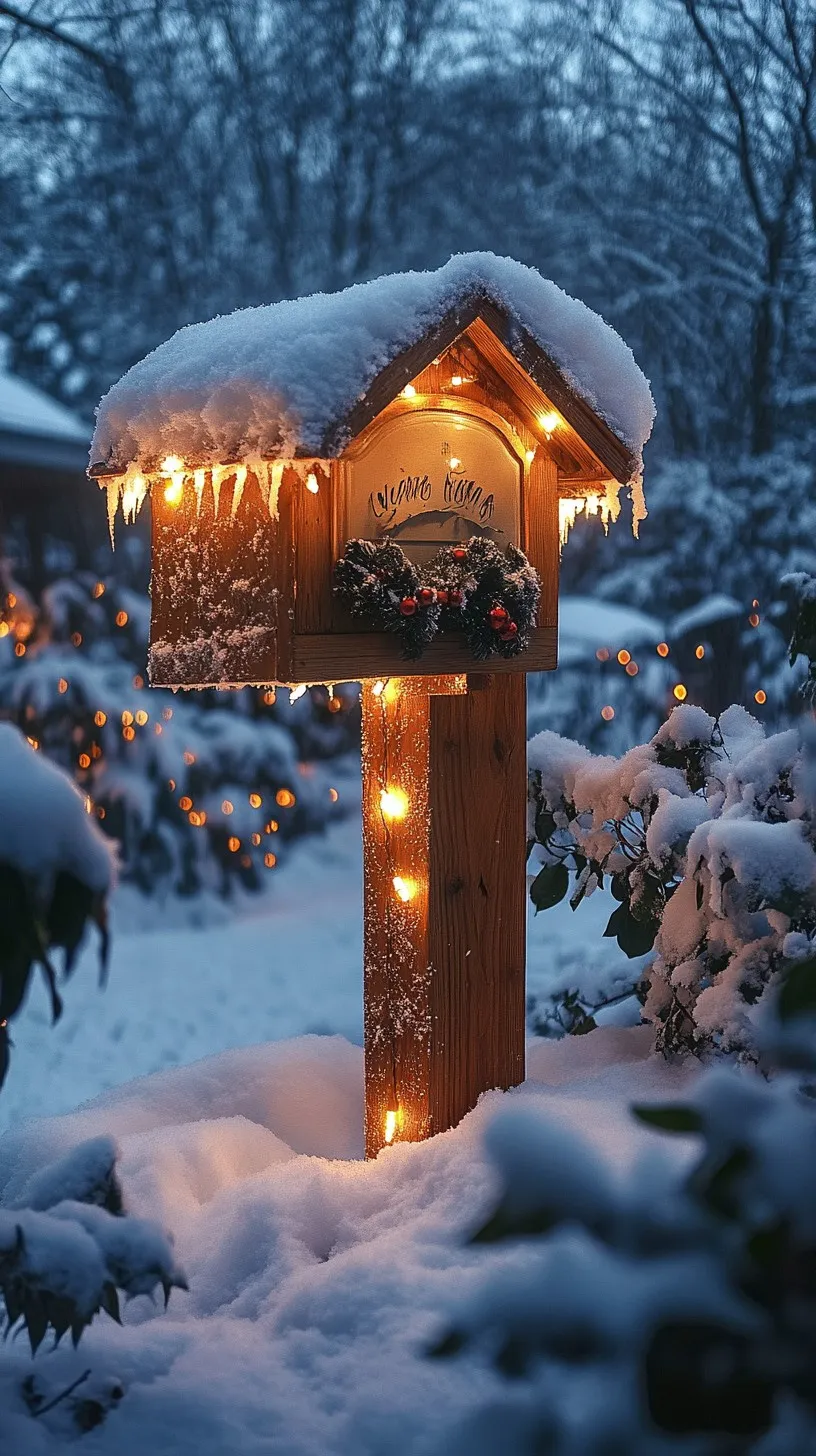 Download Snowy mailbox glow Image - Winter, Snow, Mailbox | StockCake
