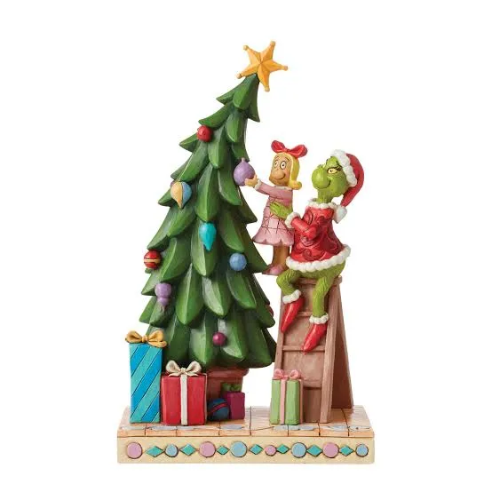 Dr. Seuss Jim Shore Figure - Grinch Cindy Decorating Tree