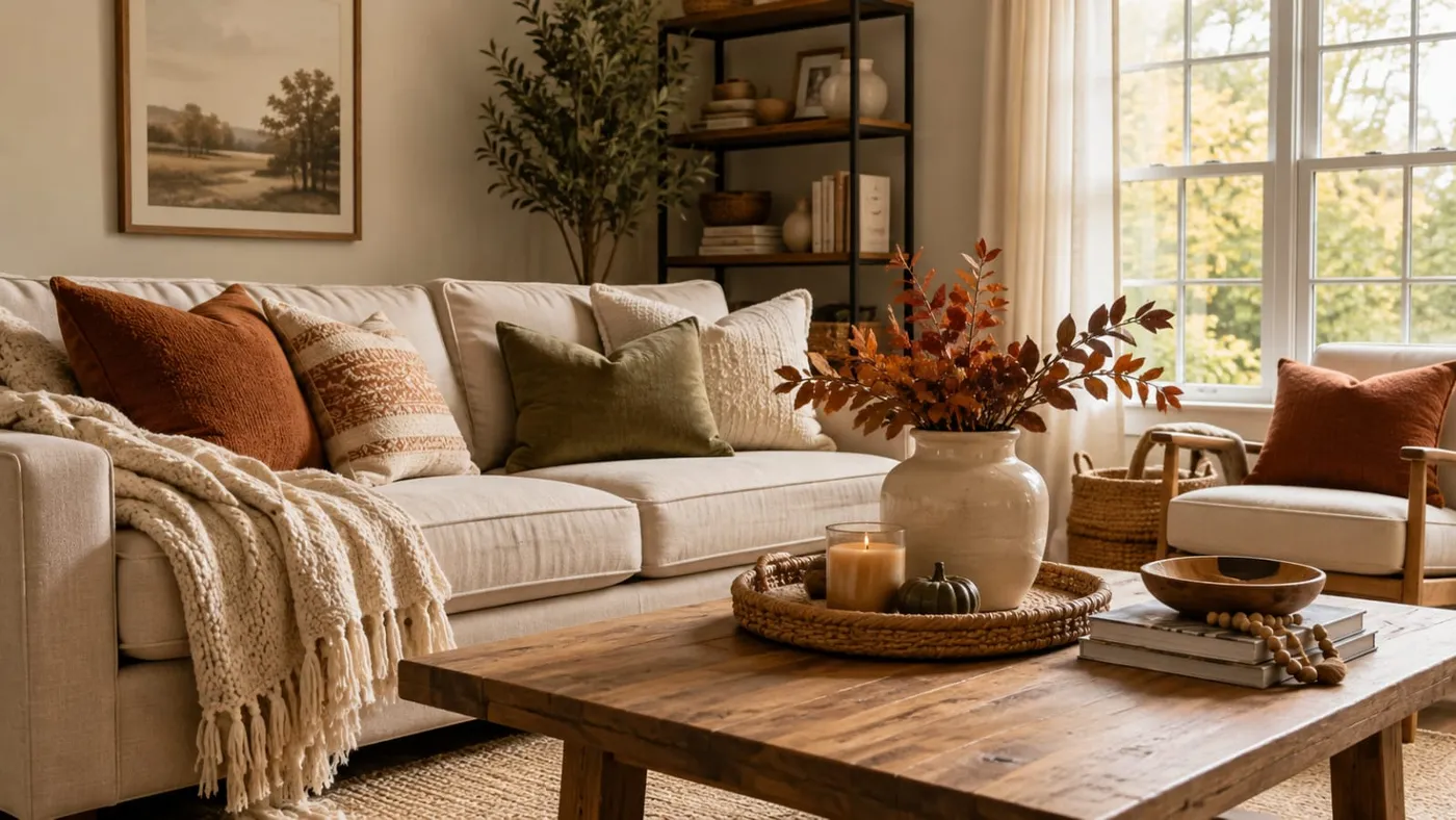Early Fall Living Room Decor: 5 Simple Tweaks Under $50