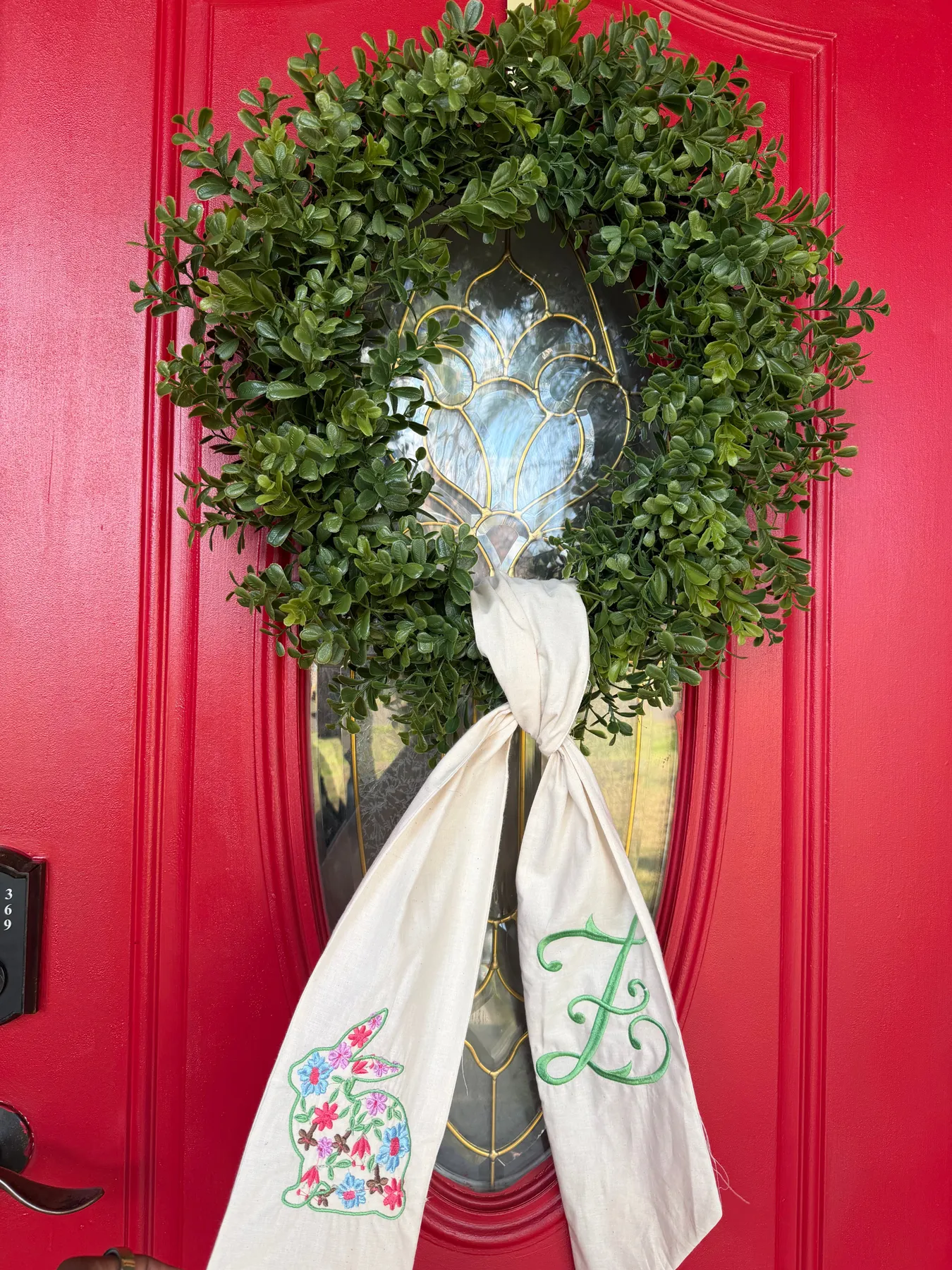 Easter Bunny Wreath sash – Cherry Hill etc.
