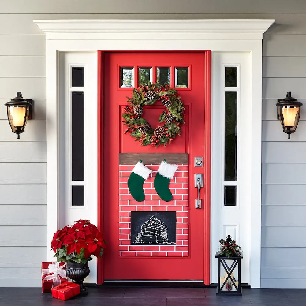 Easy Christmas Door Decor for a Festive Home - Mod Podge Rocks