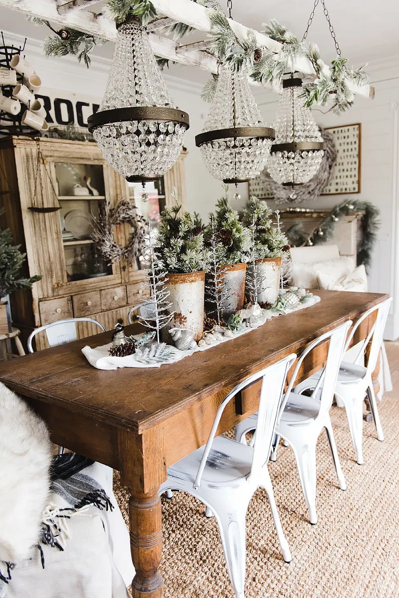 Farmhouse Christmas Dining Table Decor My Rustic Glam Farmhouse Christmas  Dining Room Worthing Court DIY Home