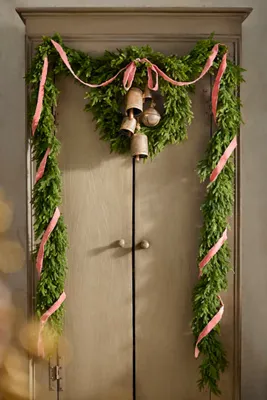 Faux Evergreen Wreath Garland, 12' | Terrain