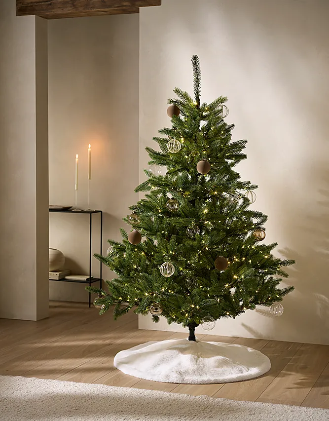 Faux Fur Tree Skirt | Christmas Trees | The White Company UK