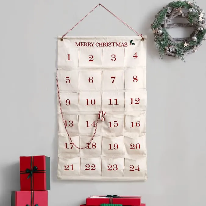 Festive Feeling Large Fabric Advent Calendar | Home Bargains