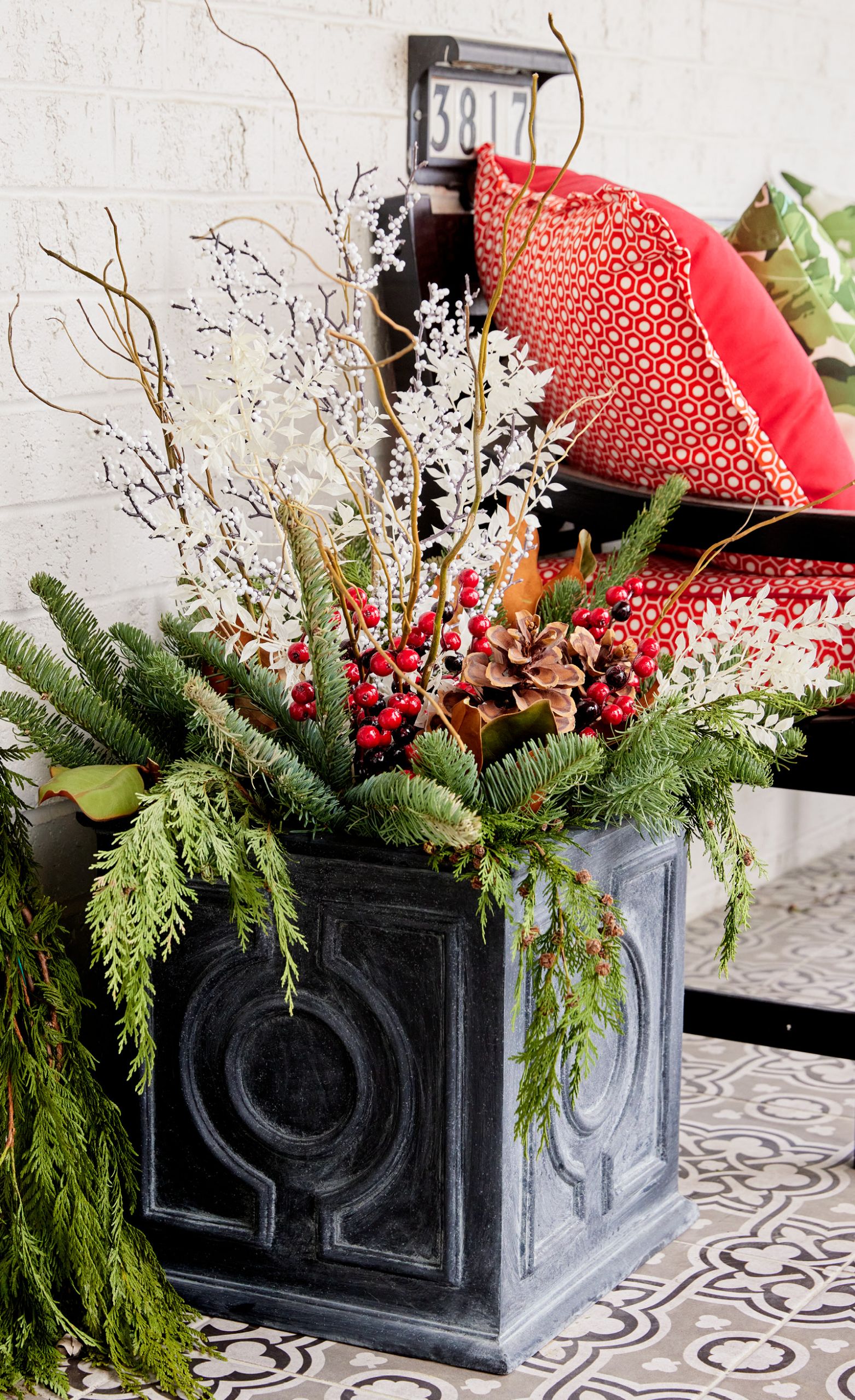 Festive Front Porch - Amanda Reynal Interiors