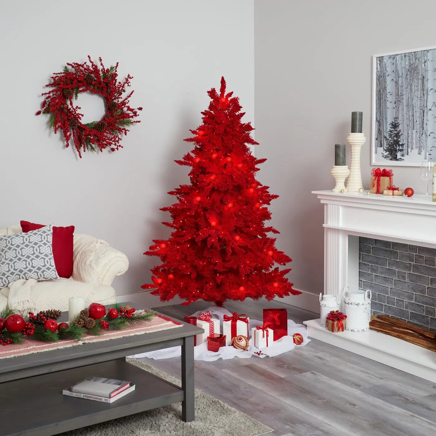 Full Red Christmas Trees Near Me at Lowes.com