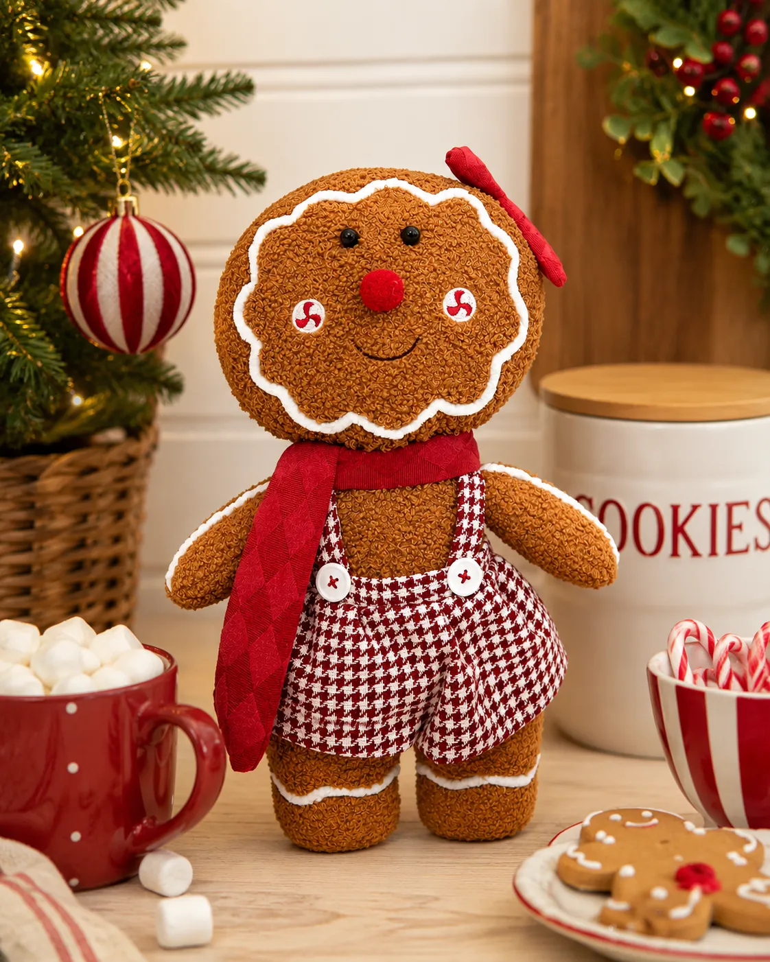 Gingerbread Girl Plush Toy | Mistletoe Home