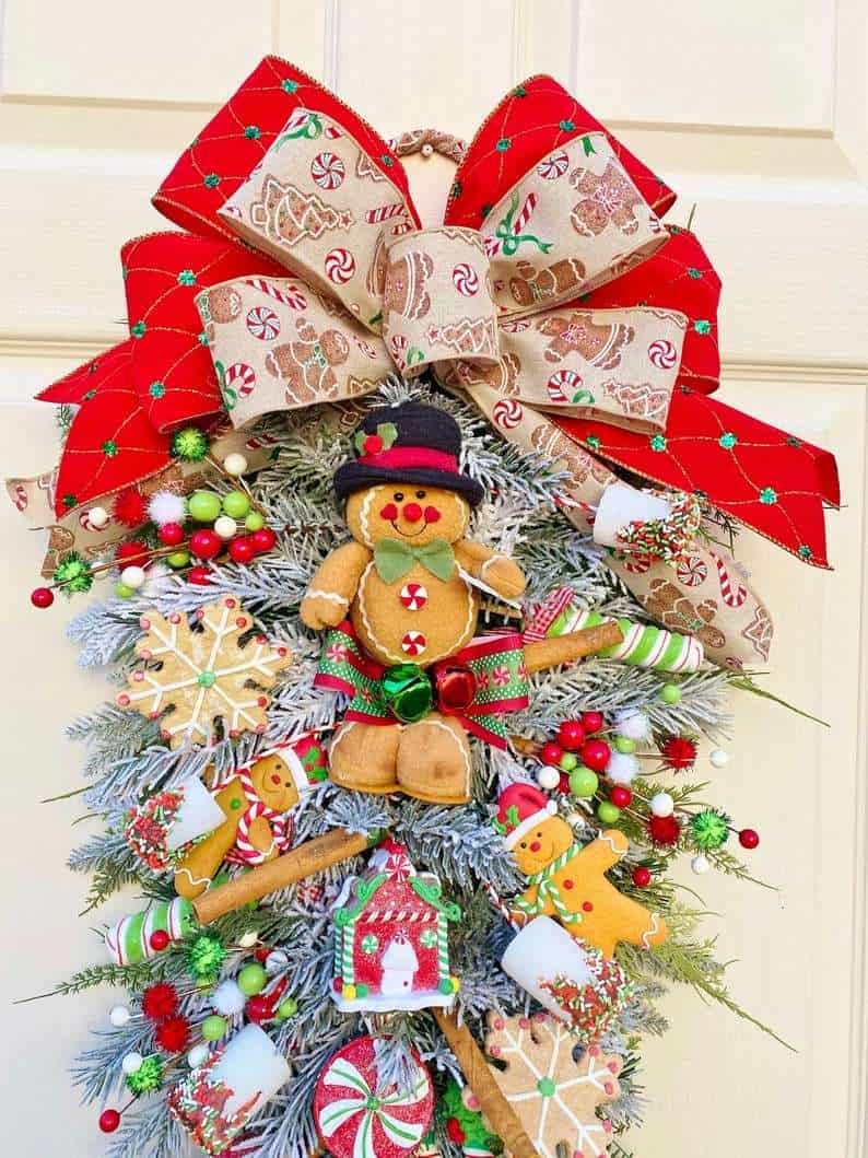 Gingerbread Wreath Swag with Cookies - Timeless Floral Boutique