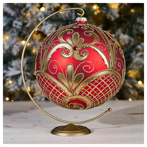 Gold Half-Moon Christmas Ornament Holder for 200mm Ball | online sales on HOLYART.com