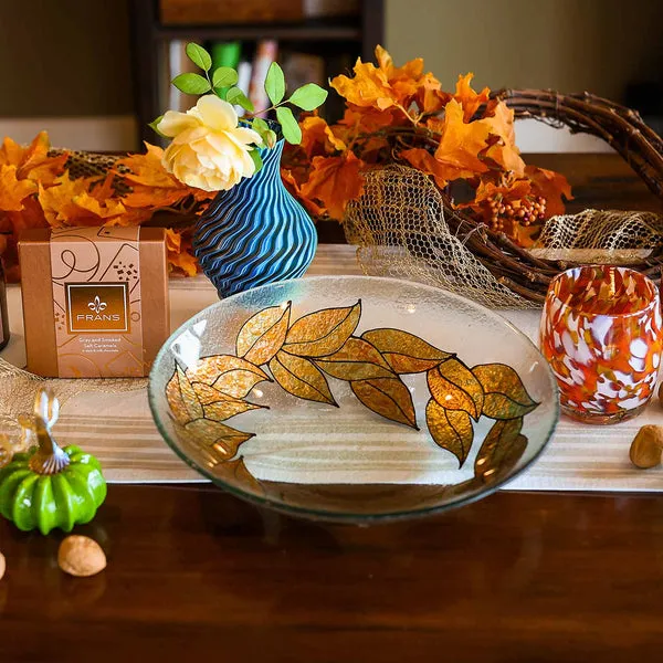 Golden Harvest Glass Bowl