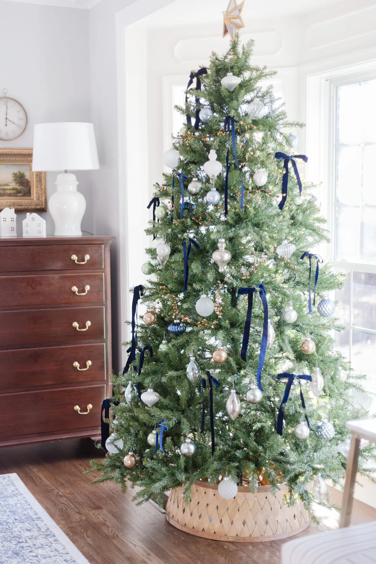 Green Velvet Ribbon On Christmas Tree My Velvet Bow Christmas Tree Amelia Lawrence Style