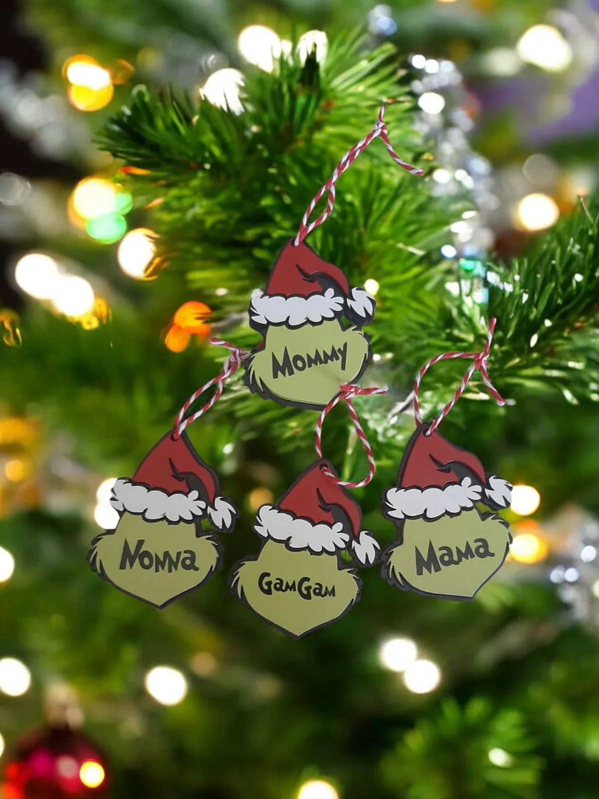 Grinch Christmas Tree decoration - Creative Owl