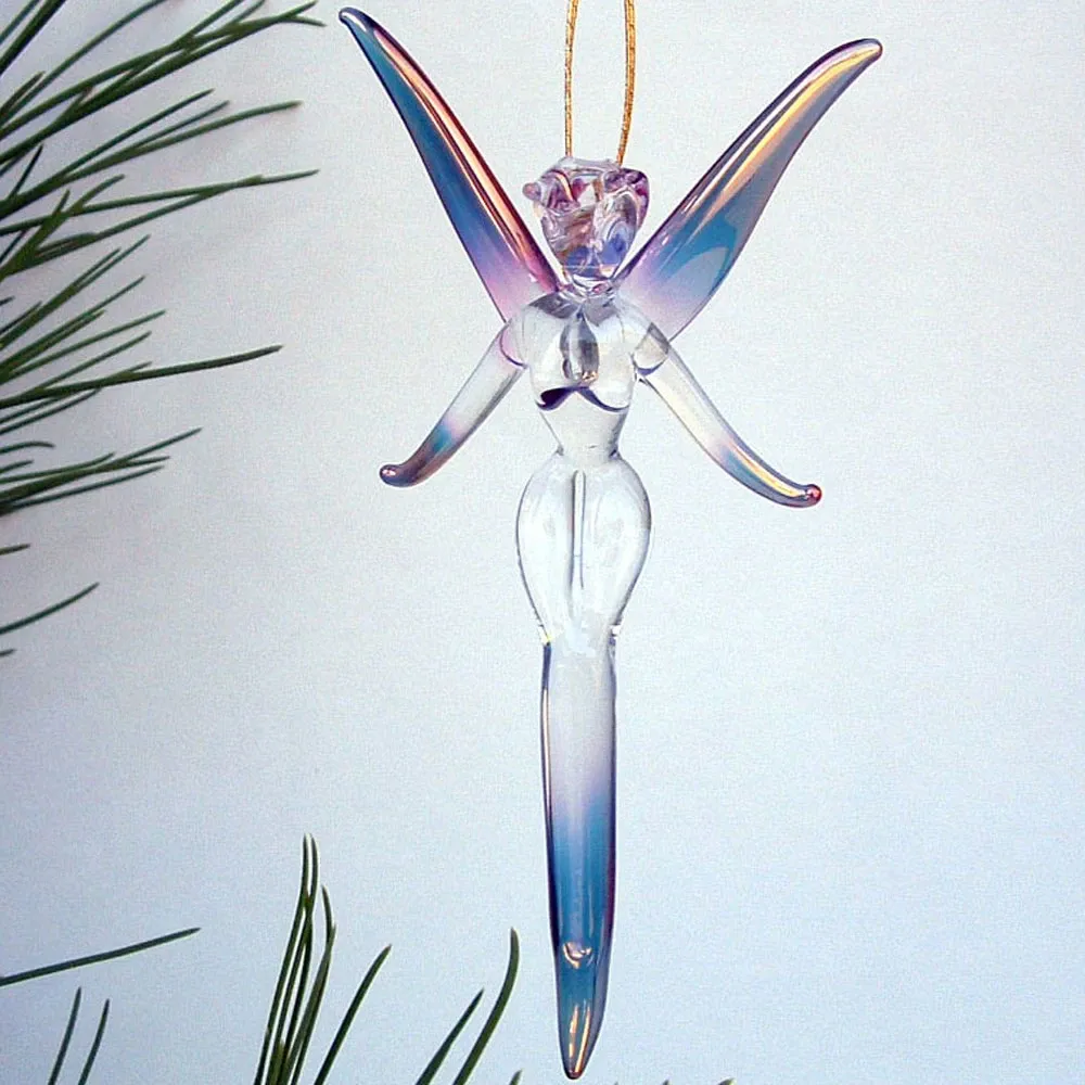Hand Blown Glass Fairy Christmas Ornament - Prochaska Gallery