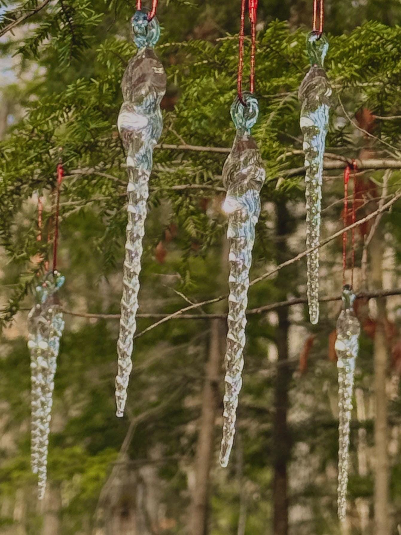 Hand Blown Glass Icicles, Set of 10 | Christmas Tree Decor – Art By Aaron  Dye