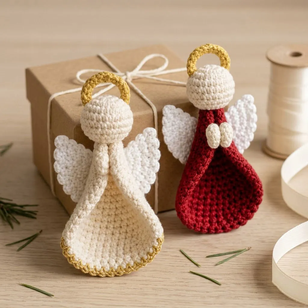 Handmade Crochet Angel Ornament - Amigurumi Christmas Tree Decor, Holiday  Angel