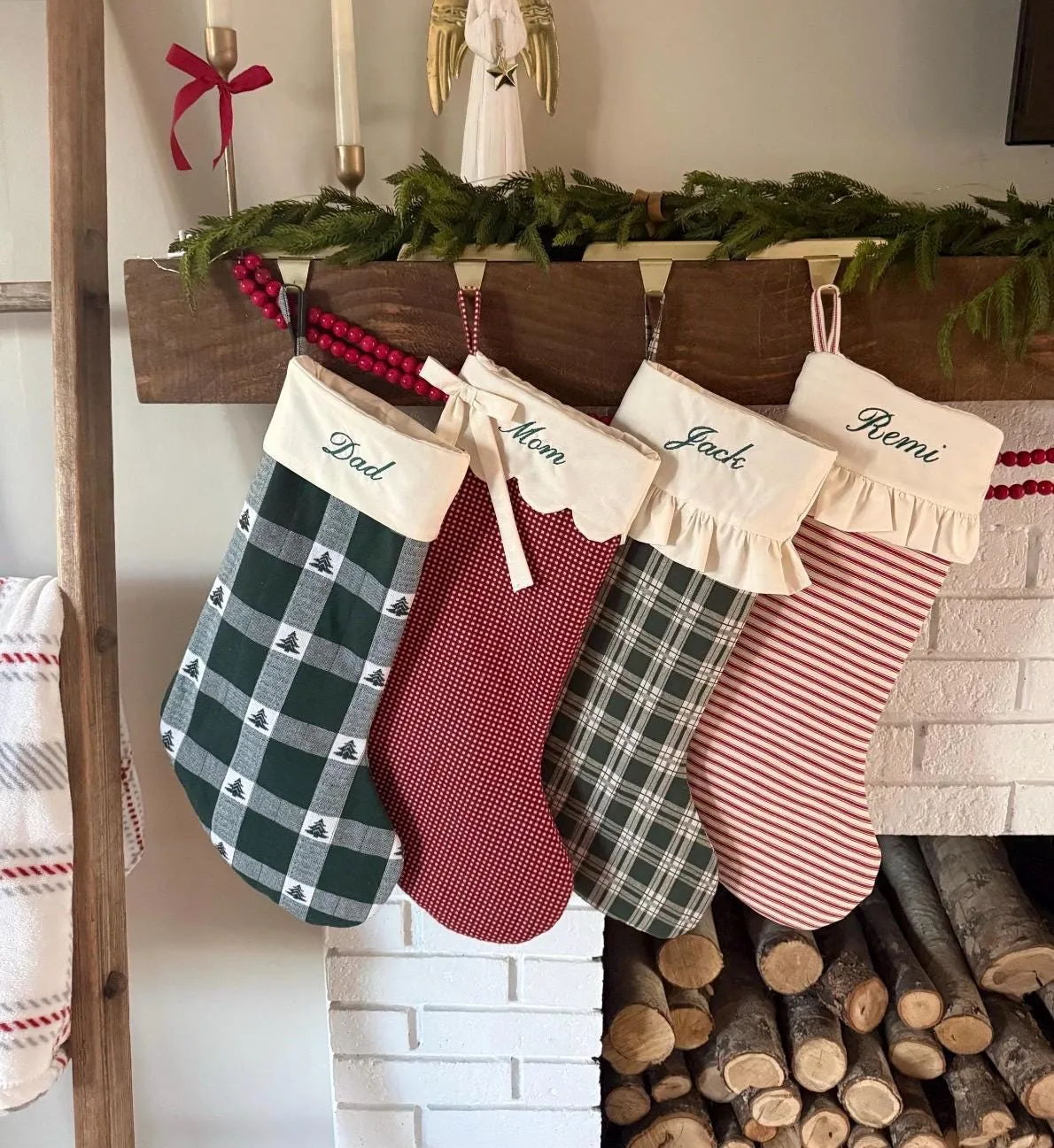 Handmade Custom Christmas Stockings Knit Christmas Stockings Personalized  Handmade Wool Stockings