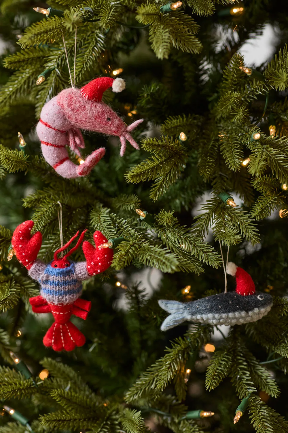Handmade Felt Nantucket Christmas Ornament - Choose Style Sardine