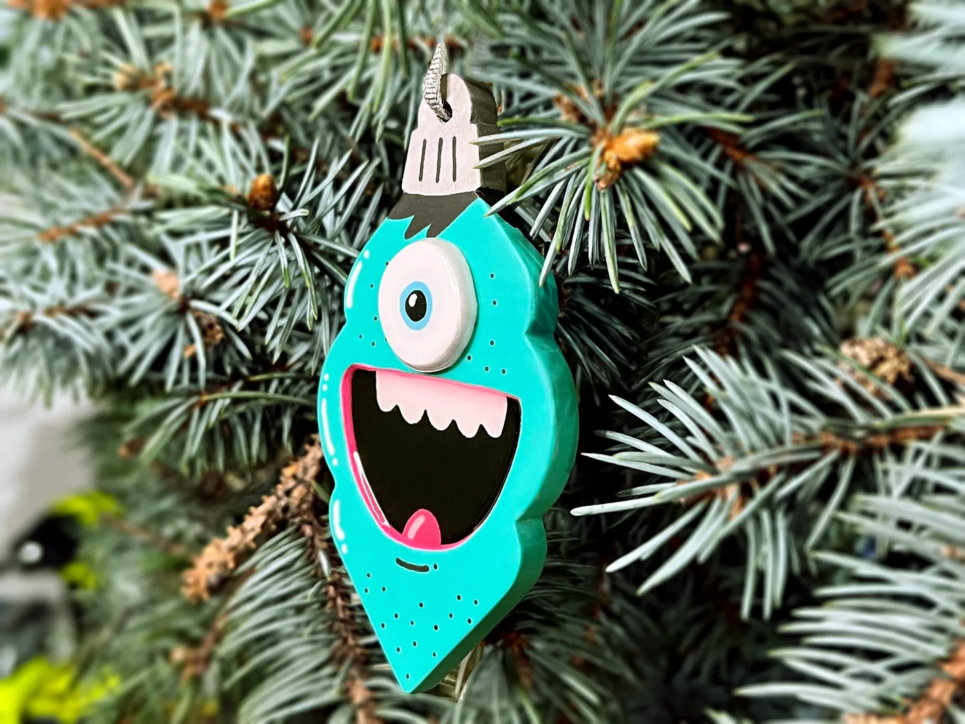 Handmade Wooden Monster Christmas Tree Ornament – dzingeek's shop