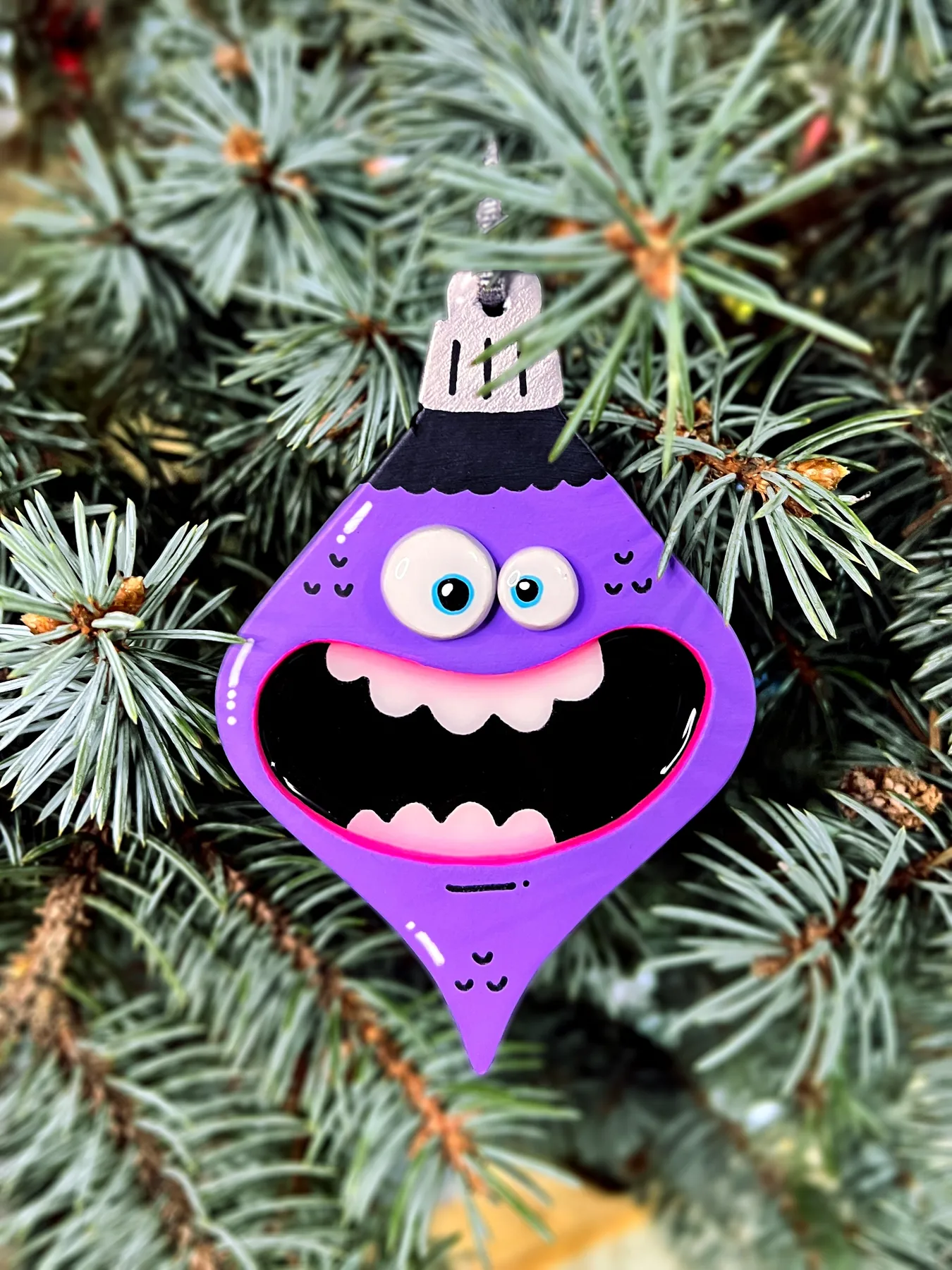 Handmade Wooden Monster Christmas Tree Ornament – dzingeek's shop