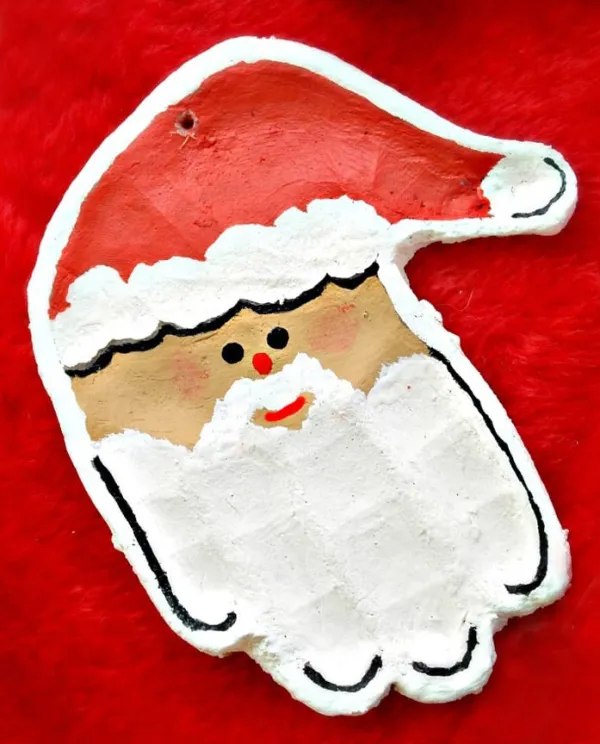 Handprint Art Hand Painted Santa Santa Claus Handprint Craft For Kids [Free  Template] Mombrite