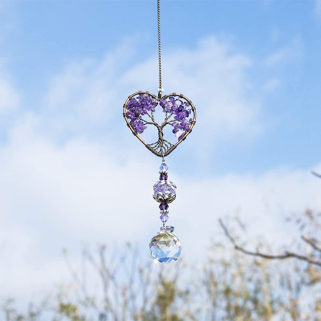 H&D HYALINE & DORA Sun Catcher Crystal Tree of Life Rainbow Maker Drop –  hdcrystals