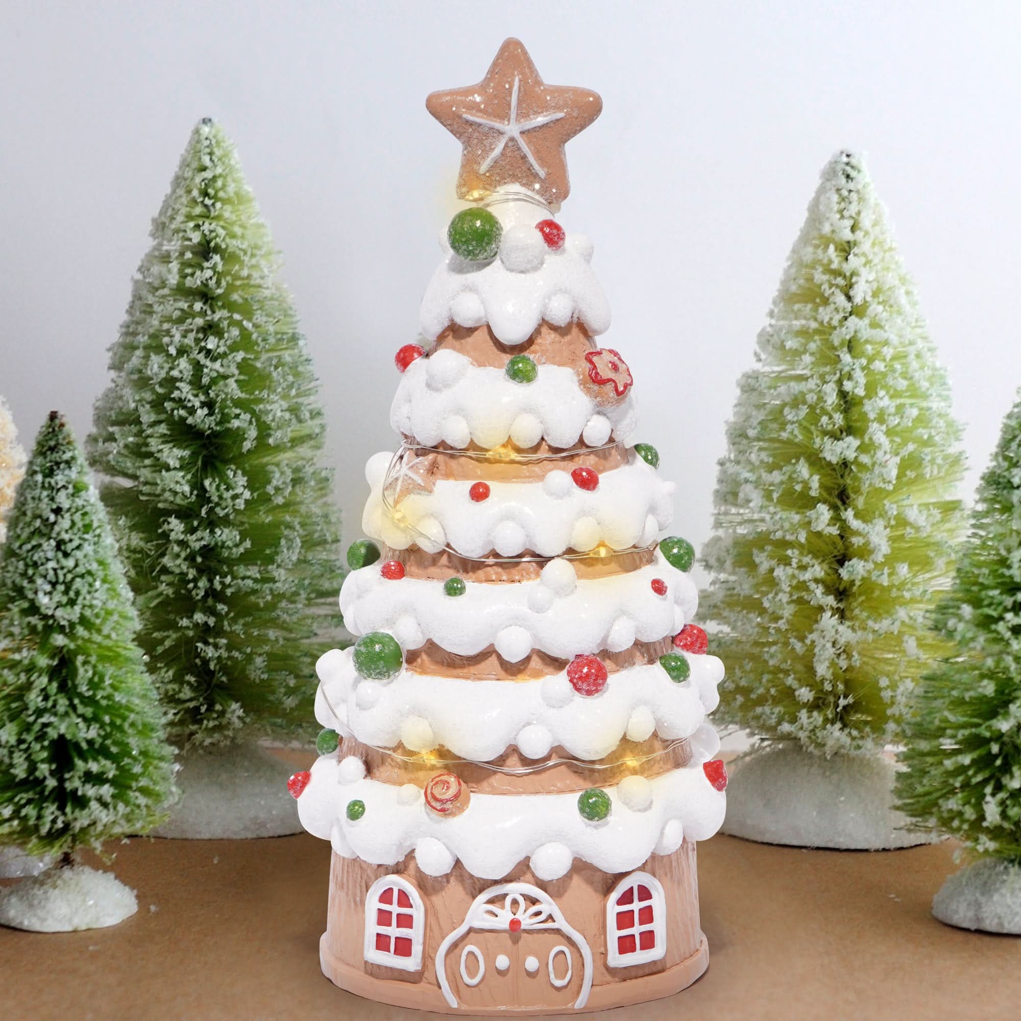 Hodao Christmas Village House Decorations Gingerbread House with Chris