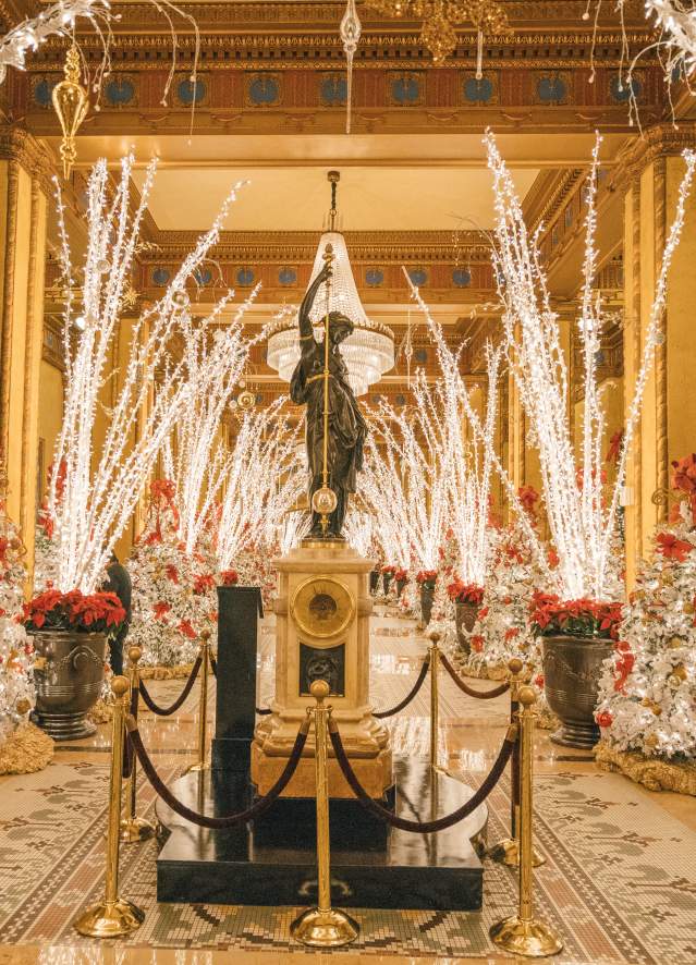 Holiday Decorations in New Orleans Hotel Lobbies