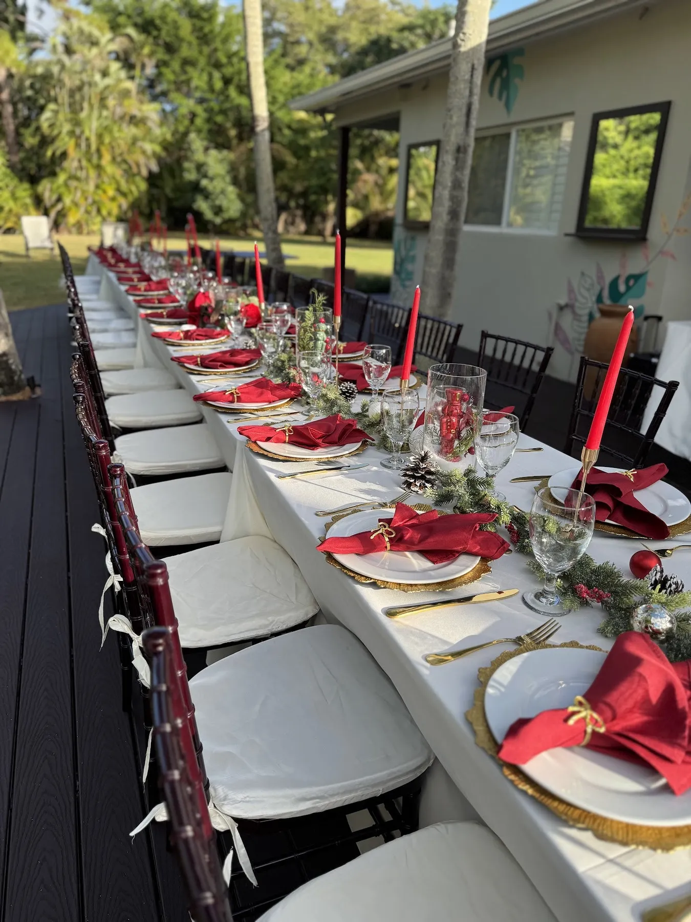 Holiday Dinner Party Package for 50 Guest | Just 2 Party Balloon Decor & Custom Event Decor