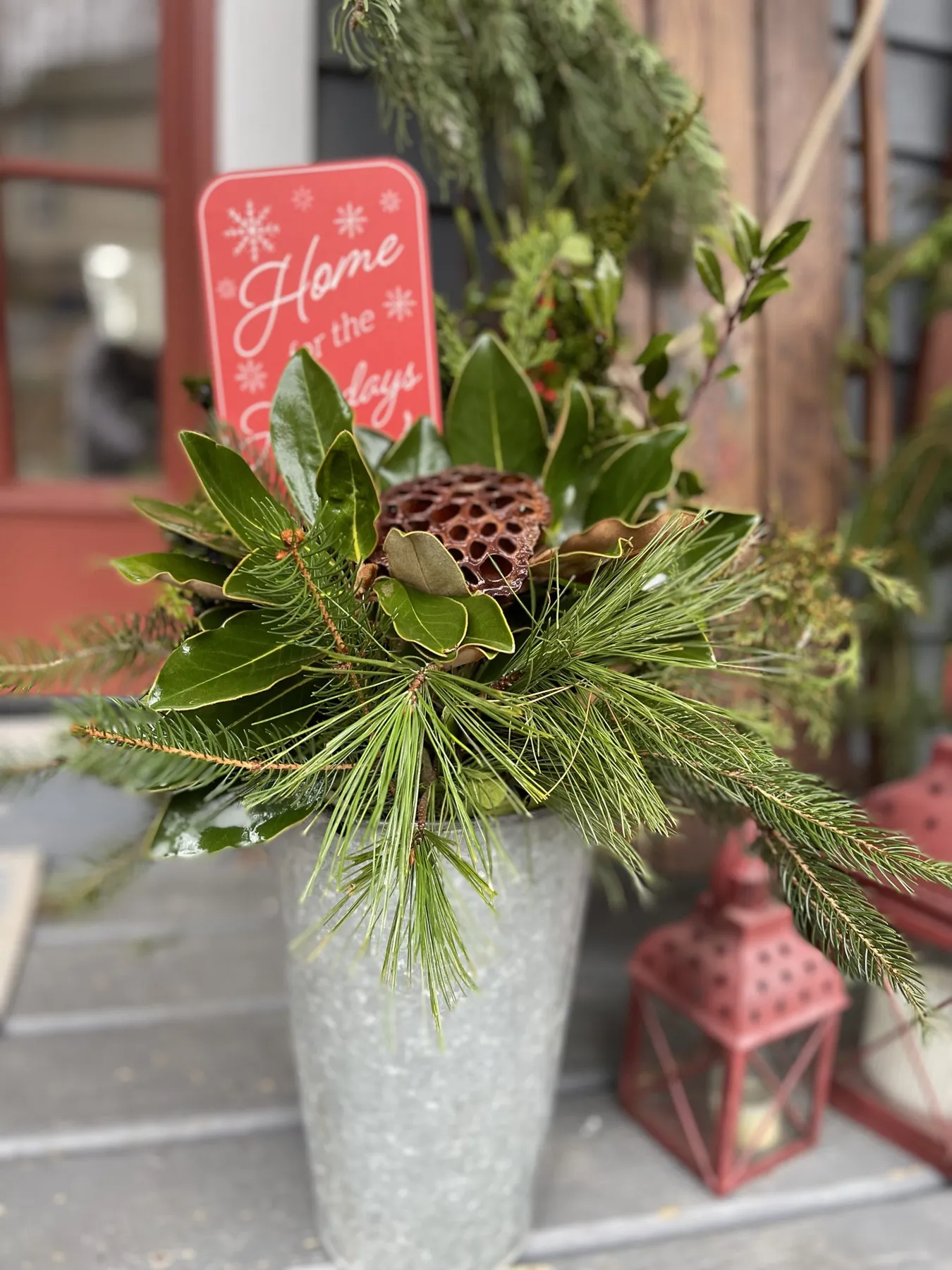 Holiday Porch Planter - Saved from Salvage
