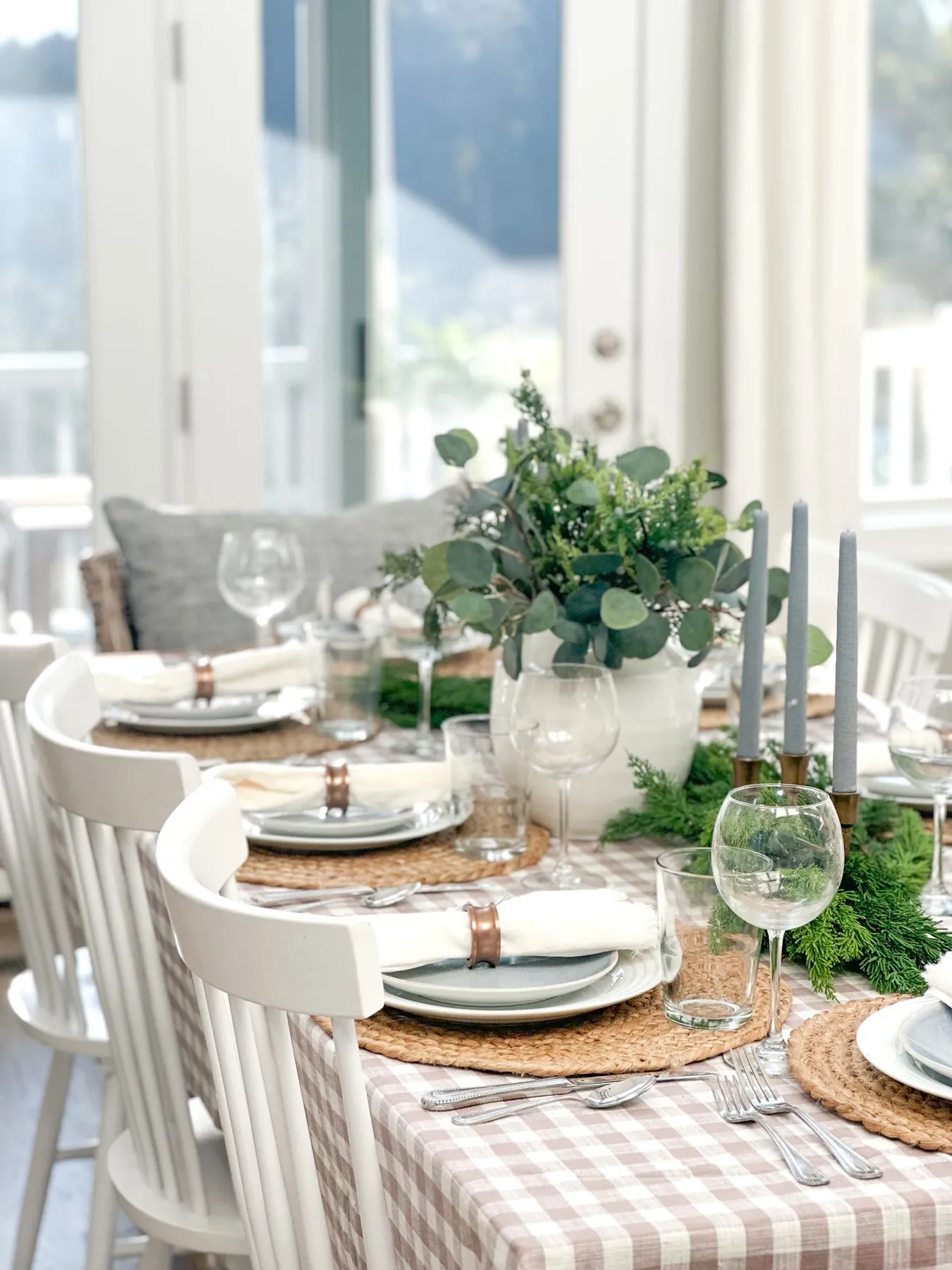 Holiday Table in Neutral and Blue - CASS Design Co.
