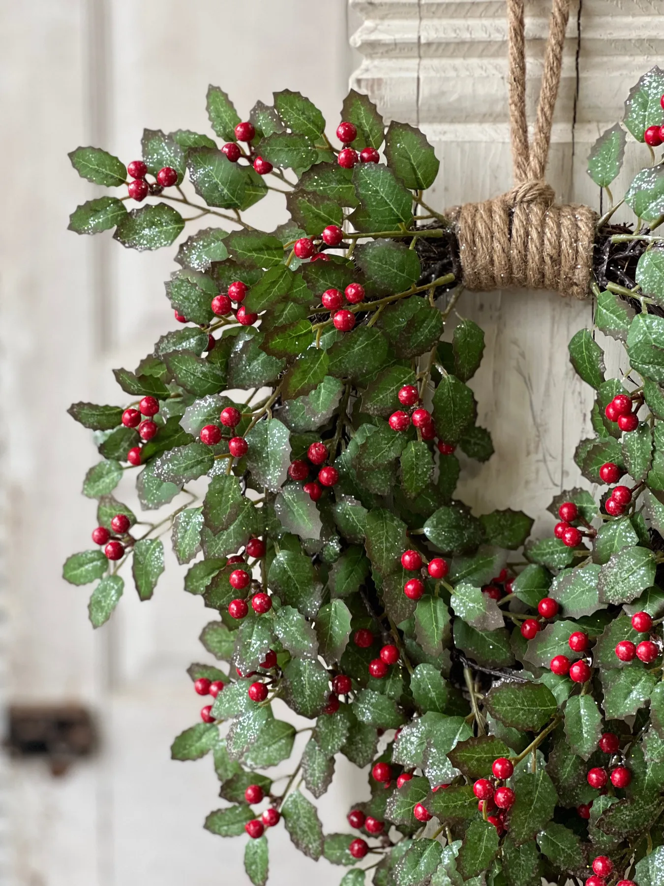 Holly Hanging Wreath w/ Berry | 18' | Limited Stock - Last 18pcs! - Lancaster Home & Holiday