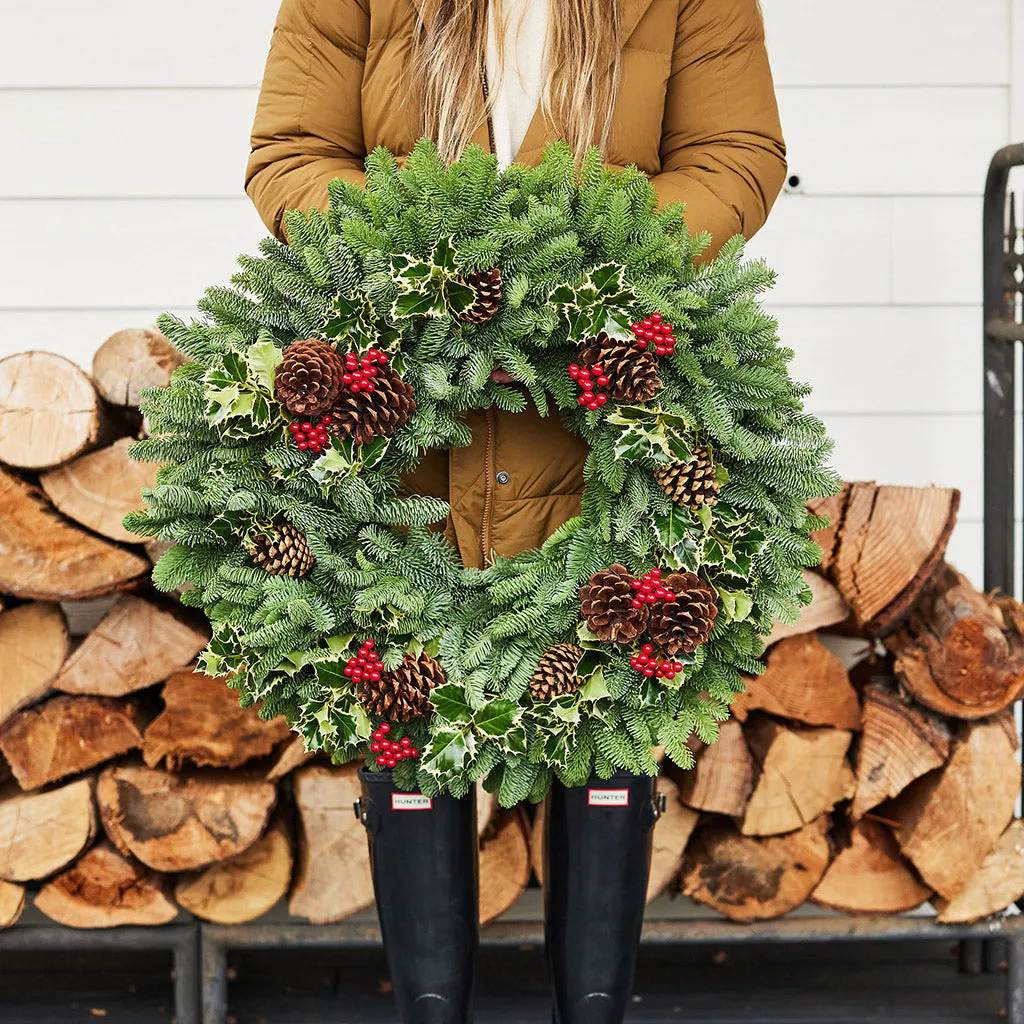 Holly Wreath That Enhances Your Entryway with Holiday Tradition – Lynch Creek Farm