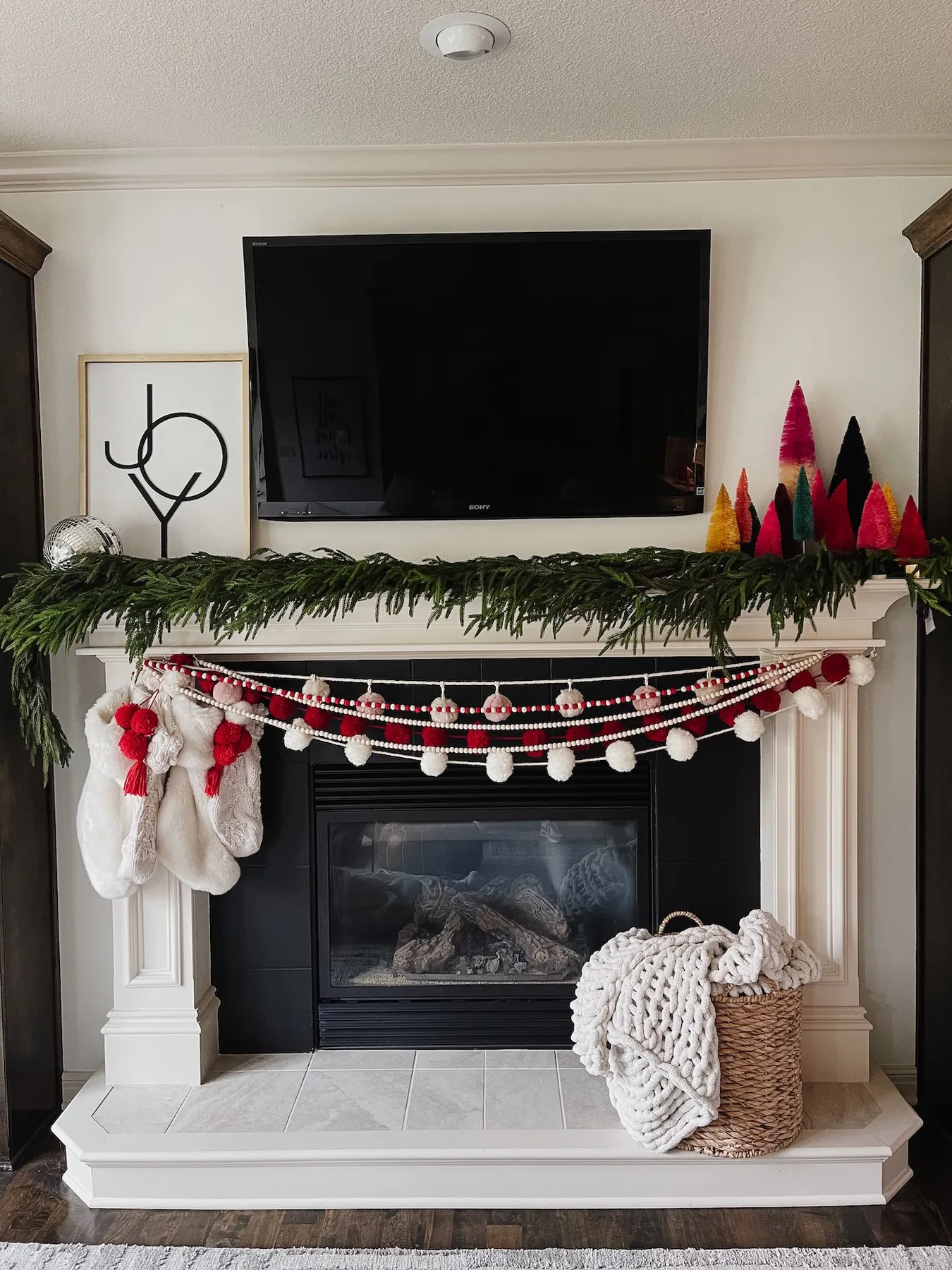 How to Create a Colorful Holiday Mantel - Life Love Larson