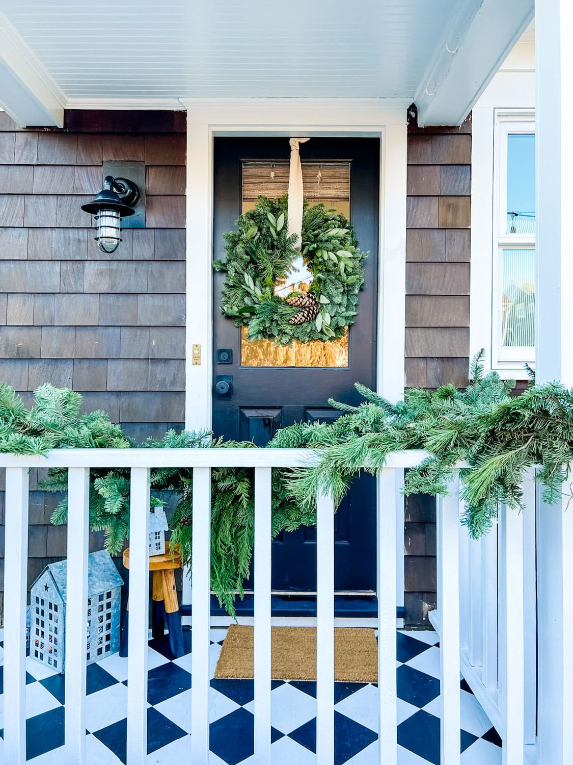 How to Decorate a Small Porch for Christmas | Most Lovely Things