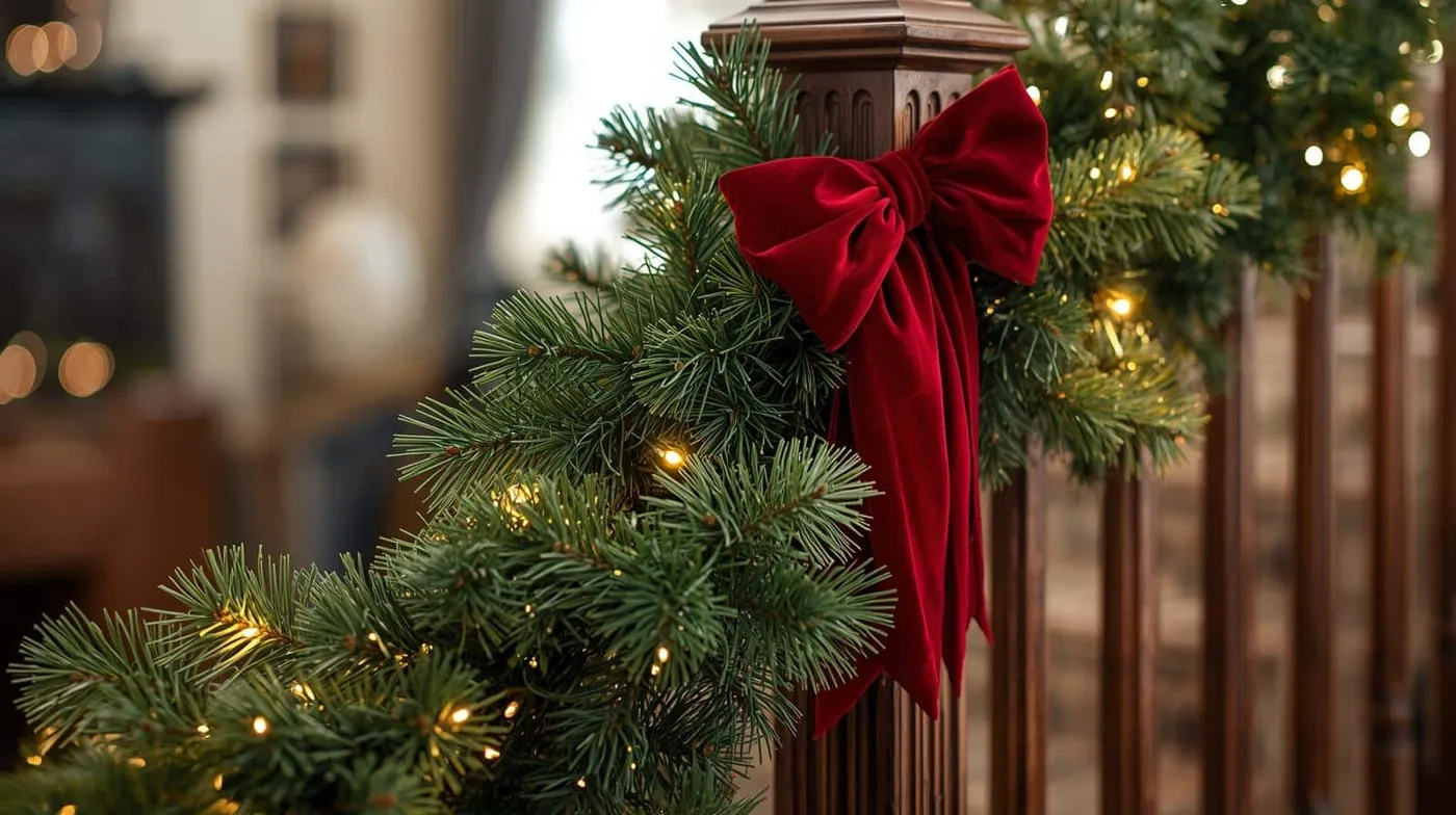 How to Hang Garland on a Staircase in 3 Simple Phases