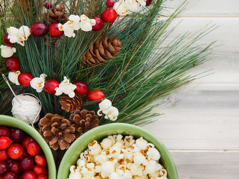 How To Make A Popcorn Garland for Your Christmas Tree - Moral Fibres